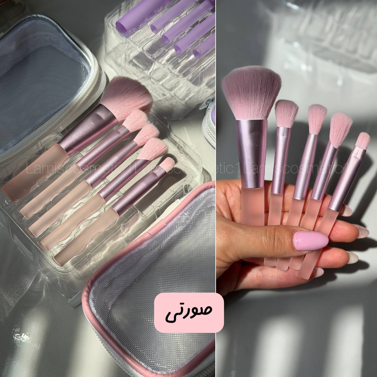 ست براش اورجینال پاستیلی(بهمراه کیف)