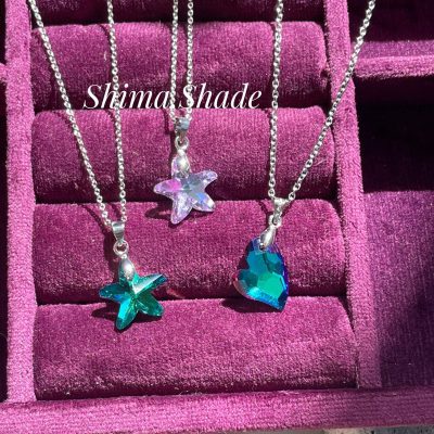 گردنبند سوارسکی ستاره و قلب